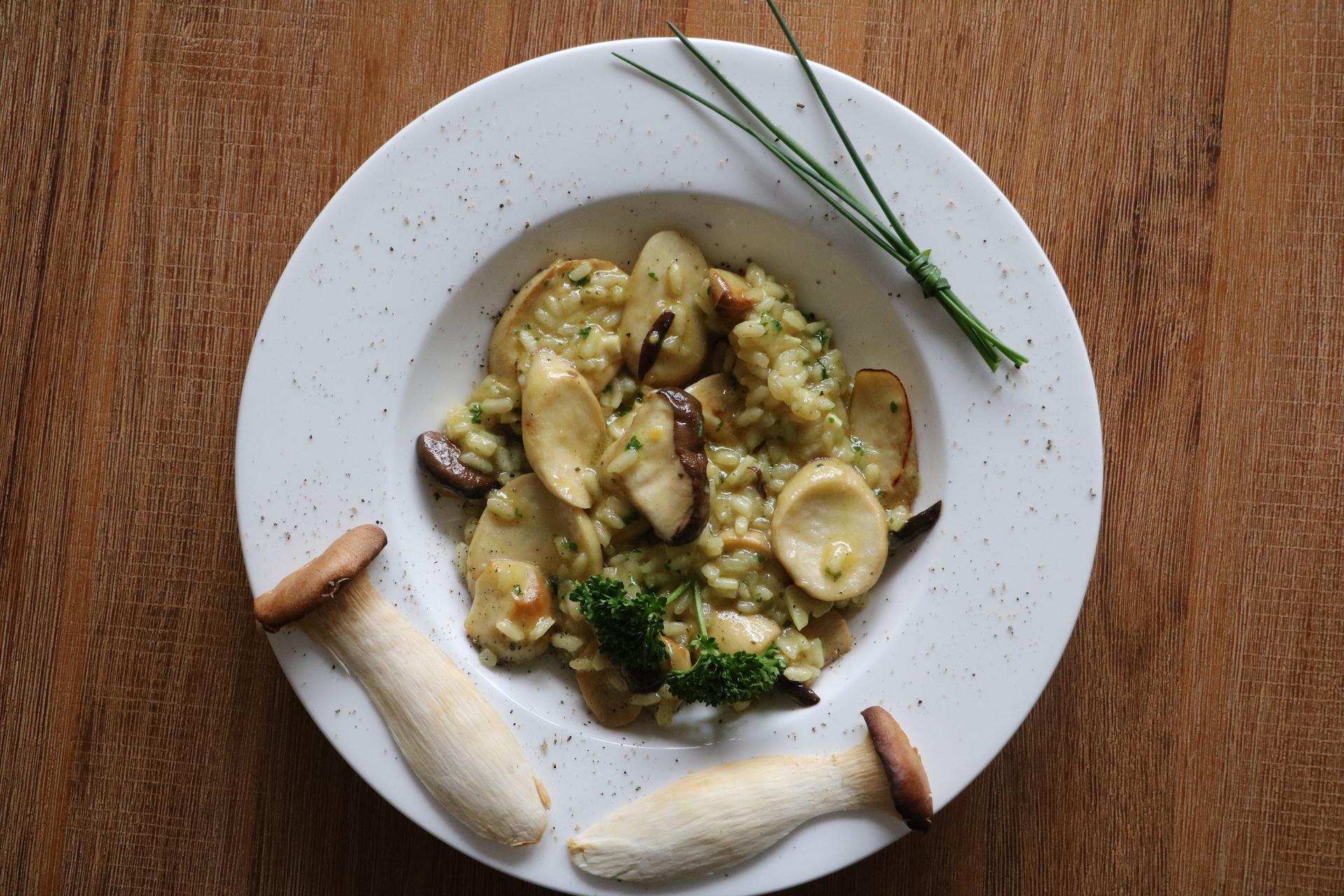 Kräuterseitling-Risotto