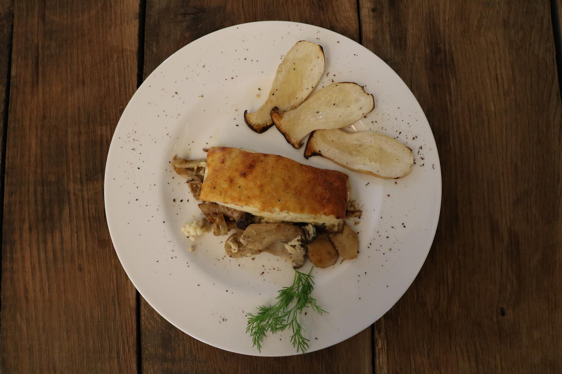 Steinpilzauflauf mit Pecorino